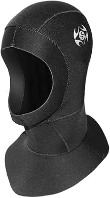 Neoprene Wetsuit Hood Scuba Diving Hood 3MM 5MM for Men Women Youth, Bib Dive Cap Surfing Thermal Hood for Kayaking Snorkeling Swimming Sailing Canoeing Water Sports
