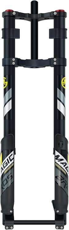 26/27.5/29 Inch Suspension Inverted Air Fork For Fat Mountain Bike Travel 160mm 150 * 15MM Thru Axle Rebound Adjustment 5.0 Fat Tire Dual Crown Downhill Front Fork(Tapered)