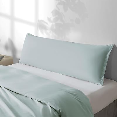 2 Pack Body Pillowcase 20 x 48 Inches Soft Comfortable Not Shrink Microfiber Body Pillow Cover, Light Gray Body Pillow Cover with Hidden Zipper Closure