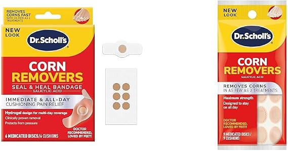 Dr. Scholl's Corn Removers Bundle - Removes Corns Fast, Cushioning Protection, 6 & 9 Count