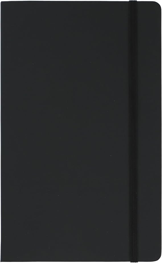 Amazon Basics Black Dotted Journal, 240 Pages, Hardcover, 12.7cm x 20.9cm