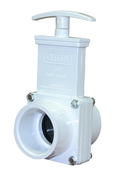 Valterra 6101 PVC Gate Valve, White, 1-1/2" Slip