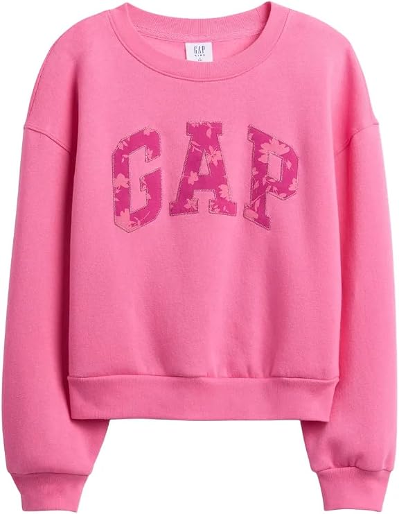 GAP Girls' Logo Relaxed Crew