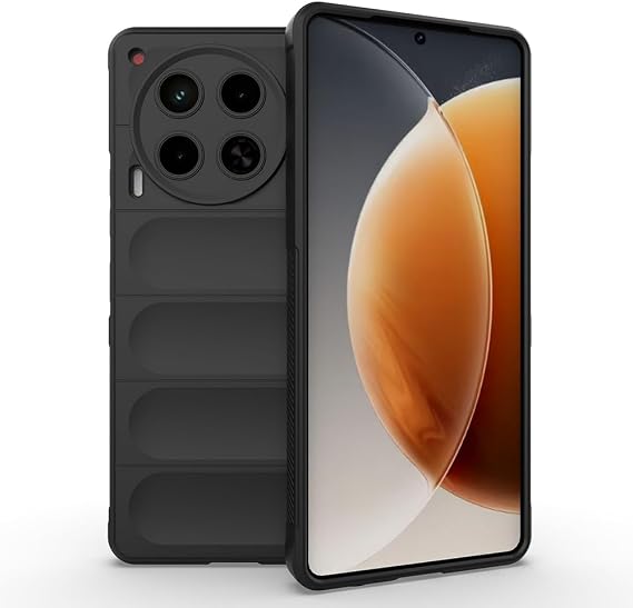 Zore Tecno ile uyumlu Camon 30 4G Kılıf Esnek TPU Oyuklu Arka Yüzey Tasarımlı Zore Etnik Silikon Kapak Siyah