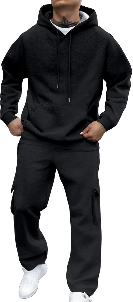 Sweatsuits for Men Sweat Suits Crewneck Pullover Zip up Hoodie Track Suit 3 Style Jogging Casual 2 Piece Sets