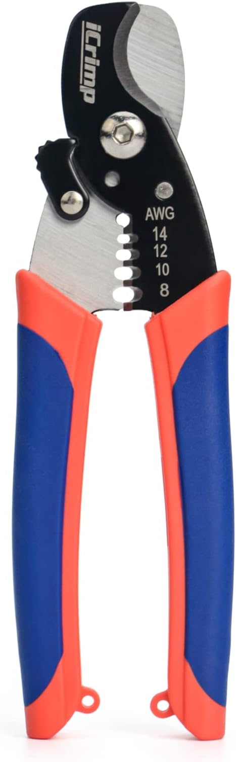 iCrimp 2 in 1 Wire Stripper AWG 8-14 & Cable Cutter AWG 4-14