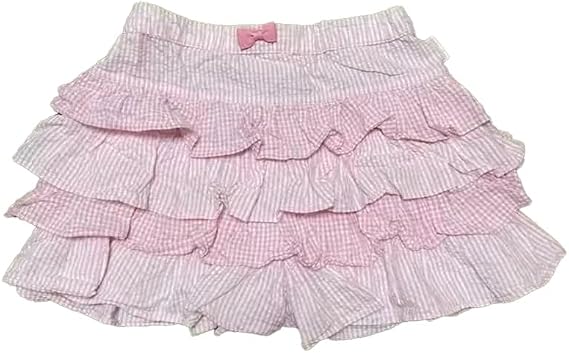 Women Kawaii Y2k Lolita Mini Skirt Sweet Harajuku Bow Tie Multi-Layer Ruffles Pleated Skirts