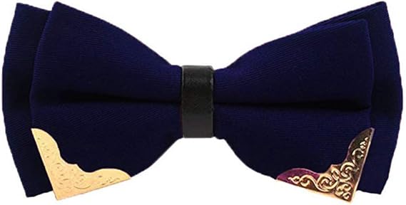 Flairs New York Pre-Tied Metal Edge Trim Tuxedo Bow Tie