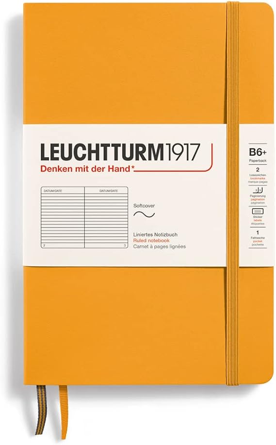 LEUCHTTURM1917 Notebook Paperback B6+ Softcover, Lined, Rising Sun