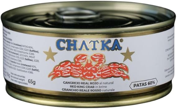 CHATKA 60% King Crab Legs | Premium Crab Legs meat, Ideal for Gourmet Recipes (65 gram)