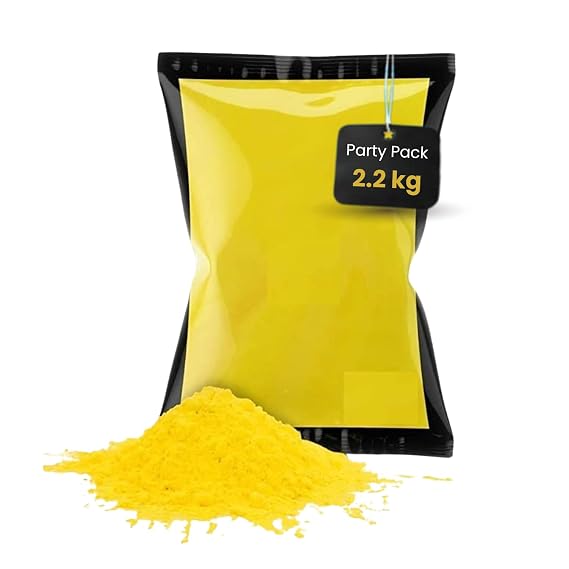 STORE INDYA Vibrant Yellow Powder - Eco-Friendly & Safe for Fun Runs, Color Wars, Photography | Natural Holi Gulal Powder | Organic and Skin Friendly | 1 Ounce