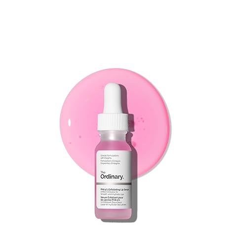 The Ordinary PHA 5% Exfoliating Lip Serum, Hydrating Overnight Lip Exfoliator Treatment, 0.5 Fl Oz