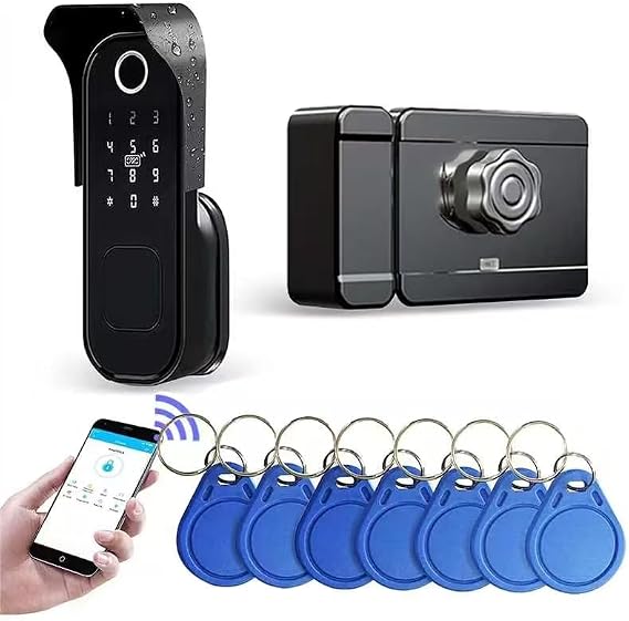 Smart Fingerprint Door Lock, TTLock App | Keyless Entry, Keypad Door Lock, IPX5 Weatherproof Garden Door Lock