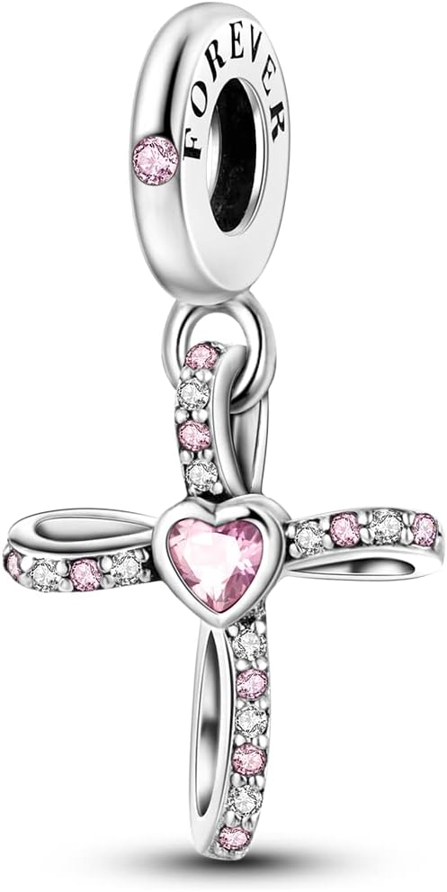 Parmuz 925 Sterling Silver Charms for Charm Bracelet Necklace Mom Heart Love Dangle Charm Beads for Women Mother Grandmother Mother’s Day Gift
