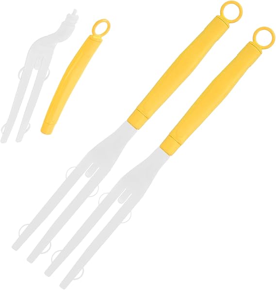 Duster Handle Compatible with Swiffer Duster,Replacement Extendable Dusters Mop Handles for Swiffer Refill,Replaceable Small Duster Refill Handles for Tight Spaces(Yellow,2Pcs)