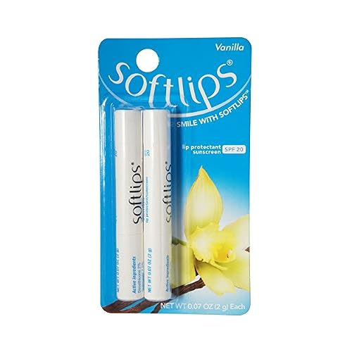 Softlips Lip Protectant SPF 20, Vanilla 2 ea 9 pack