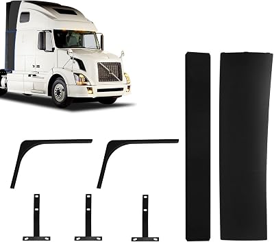 Cab Cabin Lower Sleeper Fairing for Volvo VNL 1997-2017, Large Left Driver Side, Includes Brackets