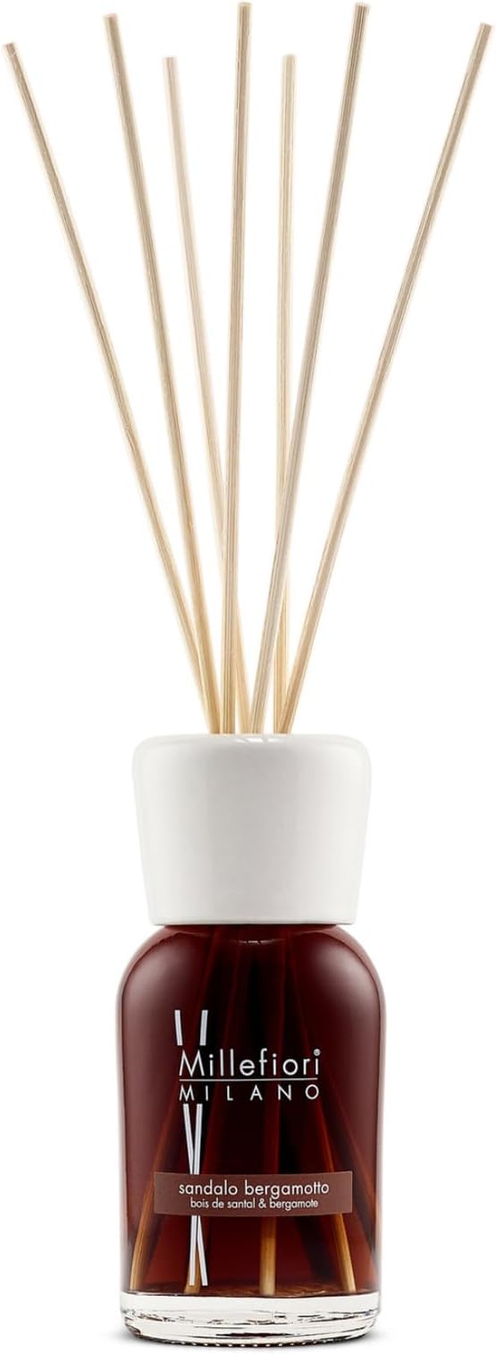 Millefiori Milano Scented Reed Diffuser | Sandalo Bergamotto | 100 ml [Energy Class A]