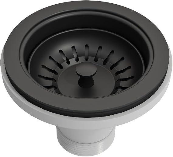 BOCCHI Sink Strainer for Fireclay Kitchen Sinks in Matte Black