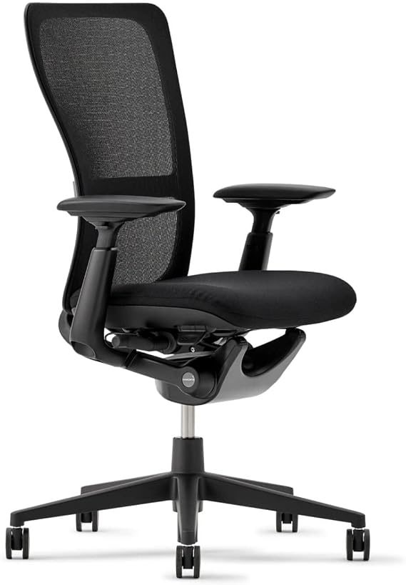 Haworth Zody Ergonomic Office Chair, Home Office Desk Chair, Coal | Computer Desk Chair with Seat Height Adjustment, Dual Posture Mesh, and without Lumbar Support