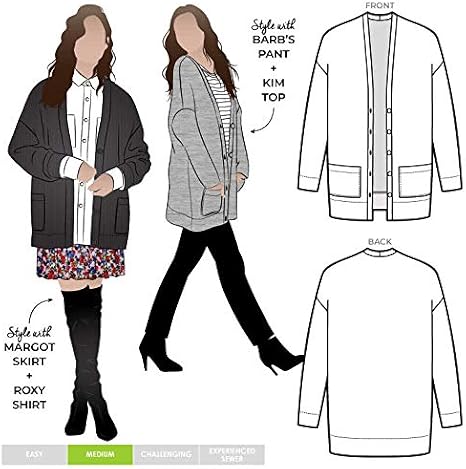 Style Arc Sewing Pattern - Sabel Boyfriend Cardi (Sizes 10-22)