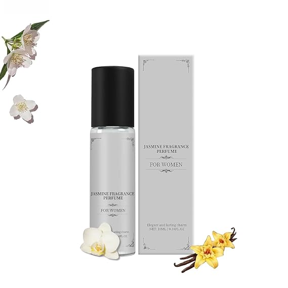 Fresh and Elegant Perfume for Women - Jasmine Eau de Perfume, Long Lasting Fragrance, Charming Feminine Charm to Attract Men, 10ML (1pcs)