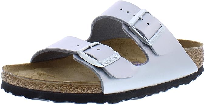 Birkenstock Arizona BS Narrow Unisex Shoes Size 10, Color: Silver