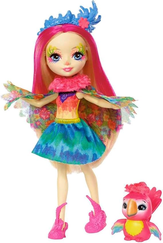 Enchantimals Peeki Parrot Doll and Sheeny Animal Figure