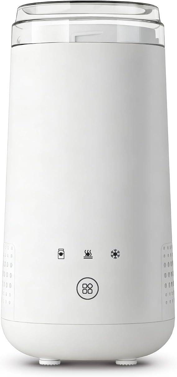 KEINVE Yogurt Maker Machine with Auto Cooling, 250ml/8.5oz Personal Yogurt Machine, One-Touch Control, Fresh Yogurt Daily, Compact Yogurt Maker for Home & Office