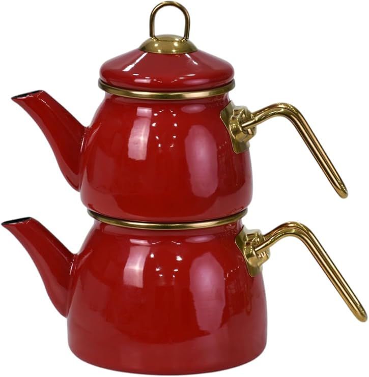 PR Home Red Mini Model Emaye Çaydanlık