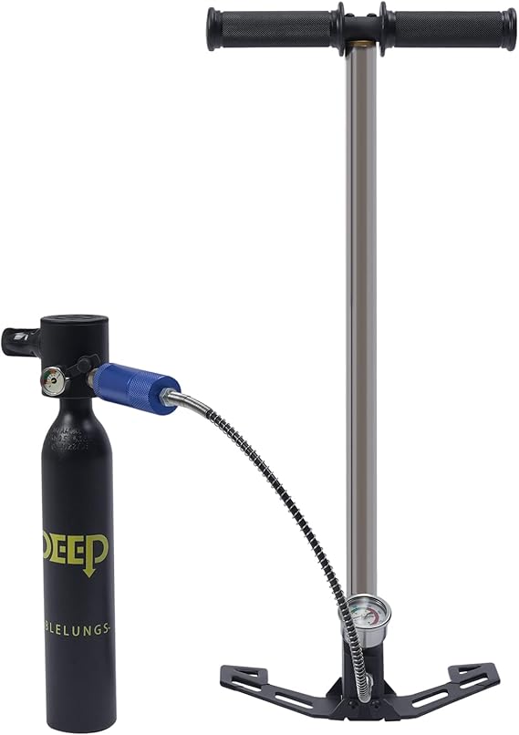 Mini Scuba Tank Equipment, Diving Air Tank Lung Mask Underwater Breathing Portable Pump, 4500PSI 0.5L