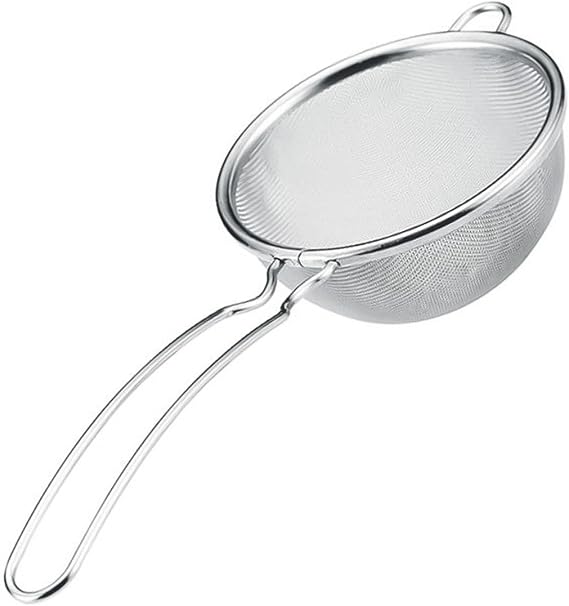 TIKUSAN Japanese Fine Mesh Tea Strainer with Handle Stainless Steel Small Sifter For Drinks Cocktails Coffee and Matcha Made in Japan