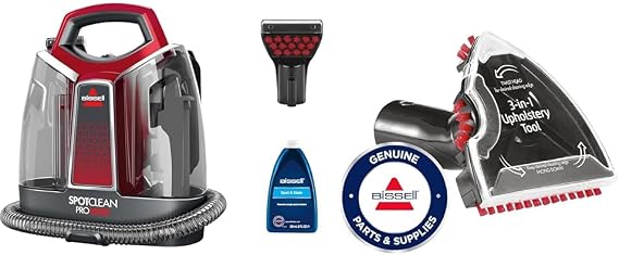 BISSELL 36988 SpotClean ProHeat Flecken-Reinigungsgerät + 3-in-1 Stufen-und Polster-Aufsatz für alle Bissell Flecken-und Teppichreinigungsgeräte
