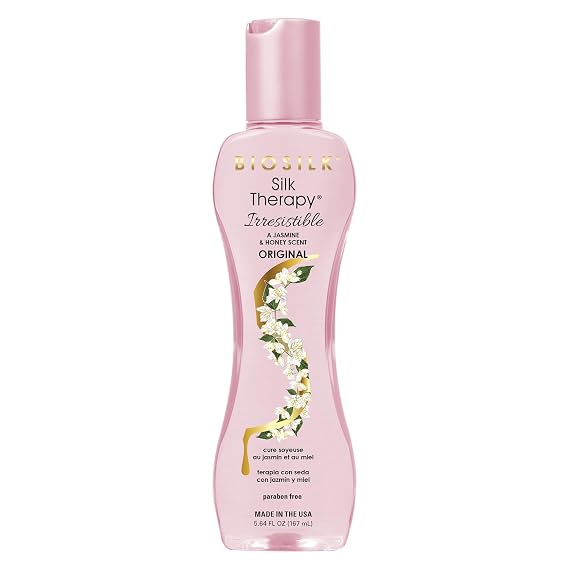 BioSilk Irresistible Leave-In Treatment, Weightless Moisture & Repair for All Hair Types, Jasmine & Honey Scent, Sulfate-Free, Paraben-Free, Cruelty-Free, 5.64 Oz