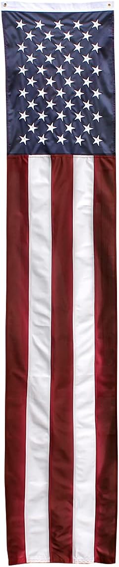 Super Tough 20 in X 8 Ft US Flag Pulldown, High Tech Shiny Knit