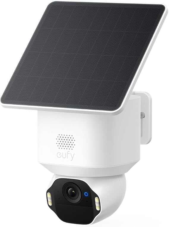 eufy Security SoloCam E42, 4K Solar Security Camera, AI Facial Recognition | Security Camera Outdoor Wireless,AI Motion Tracking,Strobe Light, Pan & Tilt, Facial Recognition,Up to 16TB,No Monthly Fee
