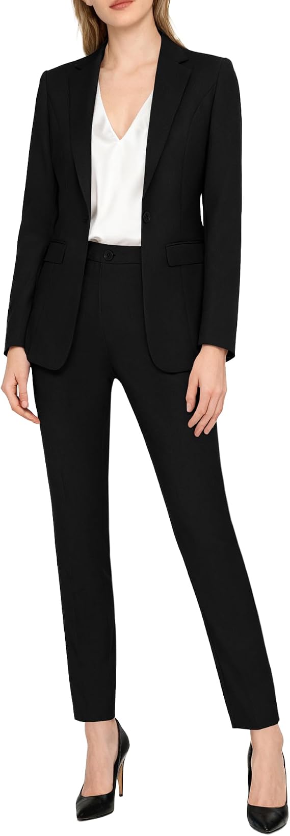 Women's Casual Dressy Suit 2 Piece Office Work Professional Set, Women's Suit Formal Wear