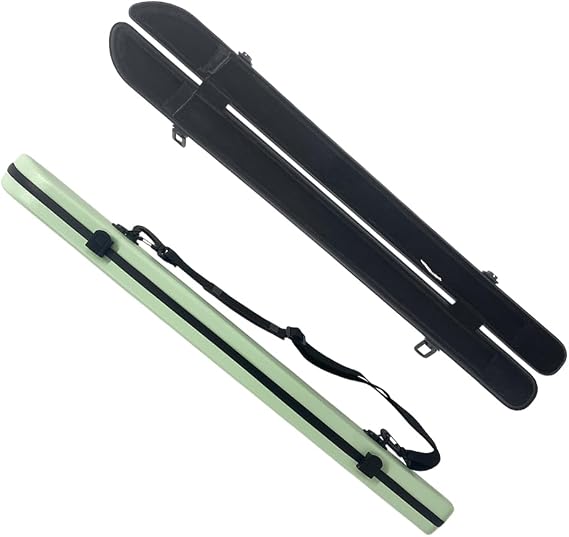yinfente Carbon Fiber 2pcs Violin Viola Cello Bow Case Lightweight Bow Bag Hold Bow with Adjustable Strap Green