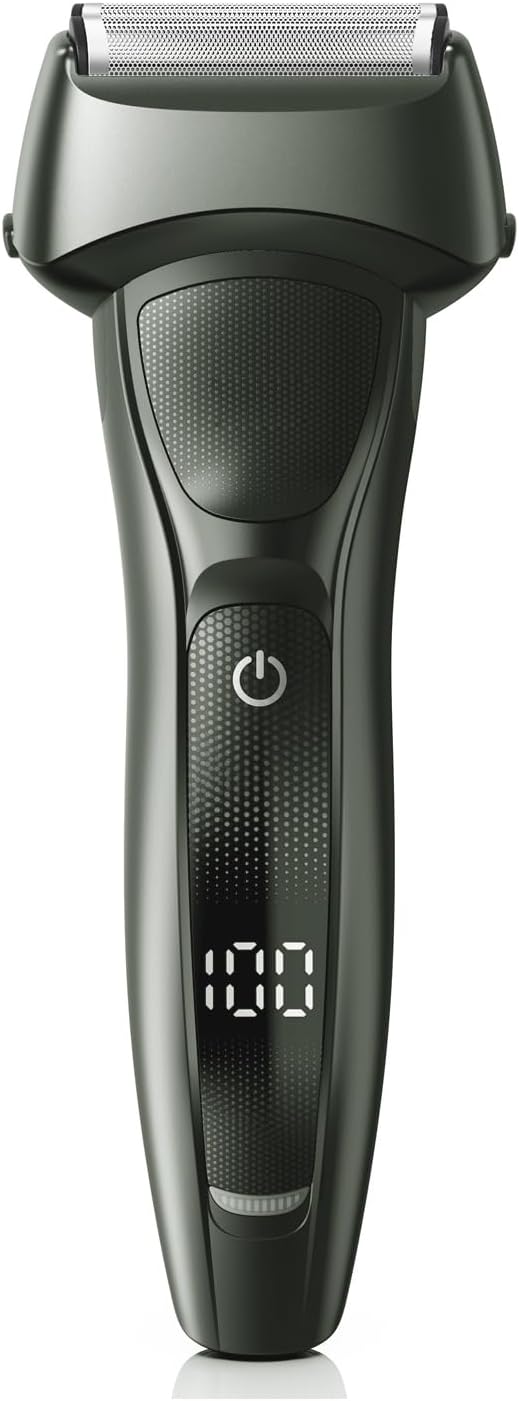 Electric Razor for Men: Rechargeable Foil Shavers, Wet & Dry Shaver for Face, Waterproof Cordless Razor with LED Display & Fast Charge, Ultra-Thin Foil for Close Shaving