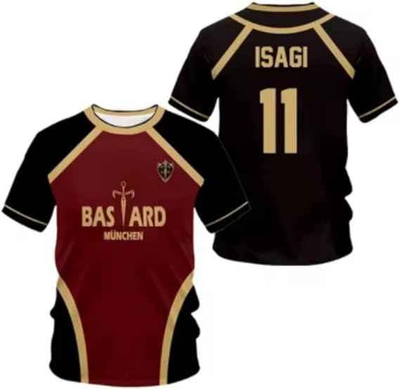 AwwwCos Cosplay Costume for Men Munchen Jersey Football T-Shirt Black Red Sports Tops Tee Halloween Outfit