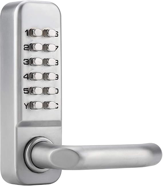 Waterproof Mechanical Code Lock, Door Lock Keypad, 1-11 Digit Code Combination Cam Password Security Coded Lock Keyless Mechanical Combination Door Lock for Office Home Wooden Door