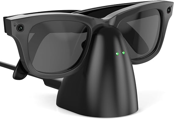 Upgraded Charging Dock Stand for Ray Ban Meta Smart Glasses, Fully Compatible with Wayfarer, Headliner, Skyler Gen 1 & Gen 2, Stable Charging, Not Compatible with Oakley HSTN & Display Models