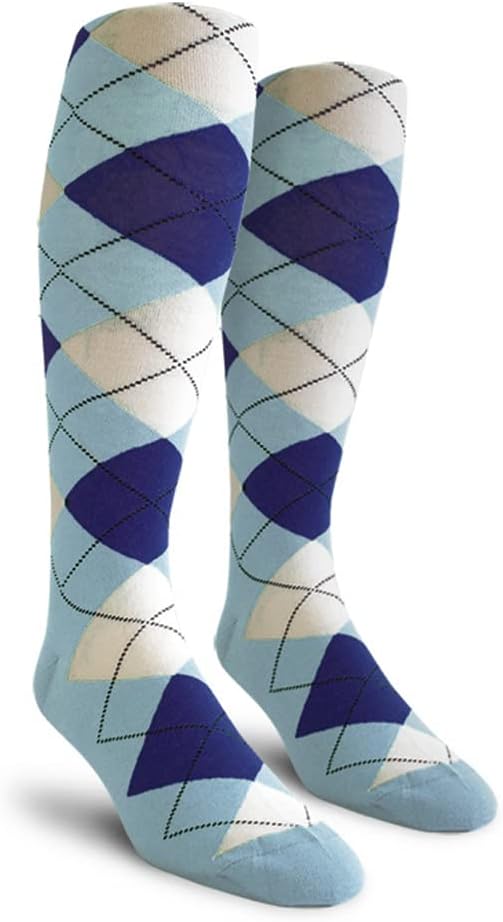 Golf Knickers Colorful Knee High Argyle Cotton Socks For Men Women and Youth (AAA-ZZZ)