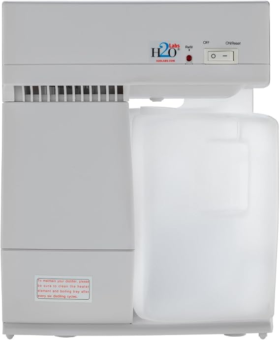 The Most Convenient & Lightweight Countertop Home Water Distiller, BPA-Free | Modern Lightweight Design with Easy-Fill Tap Water Resevoir, Refill/Reset LED Indicator. Easy to Use. Just Fill and Start.