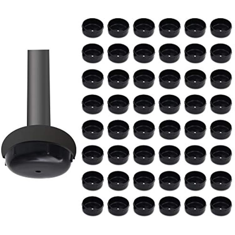 1.16 Inner -1.24 Outer Patio Chair Glides Replacement 48-Pack for Outdoor Wrought Iron Furniture Legs-The Ultimate Protection to Help Shield Both Furniture and The Floor-for Up to 12 ChairsTables