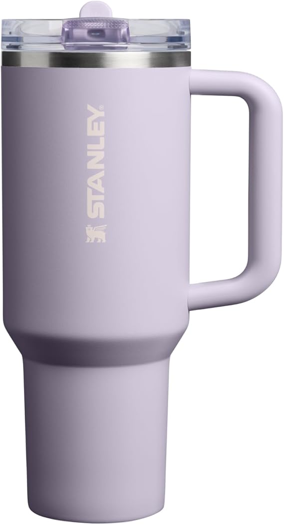 Stanley Quencher ProTour Flip Straw Tumbler with Leakproof Lid 1200ml | Built-in Straw and Handle | Cup Holder Compatible for Travel | Insulated Stainless Steel Cup | BPA Free | Purple Fabric