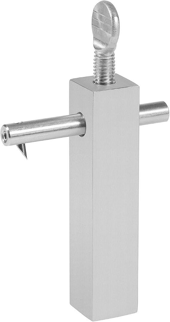 Stainless Steel Knife Maker's Center Scribe with Adjustable Carbide Tip, Knifemakers Supply Center Line Scribing Marking Tool on Belt Grinder, Blade Making, Custom Knife, Knife Making Equipment, Etc
