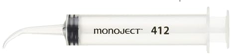 Monoject 3072331 Curved Tip Syringe, 12 mL, 0.5" Height, 0.5" Wide, 4" Length, 12 cu. in., Plastic (Pack of 4)