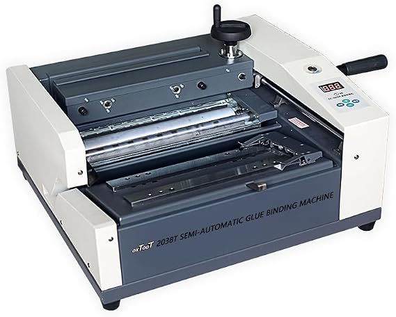 A4 Semi-automatic Desktop Glue Binding Machine With Double Rubber Wheels, Automatic Binding