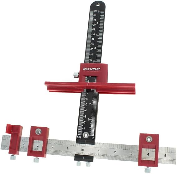 Milescraft 1340 Hardware Jig Adjustable Drill Guide to Quickly Install Cabinet & Drawer Handles, Knobs and Pulls.